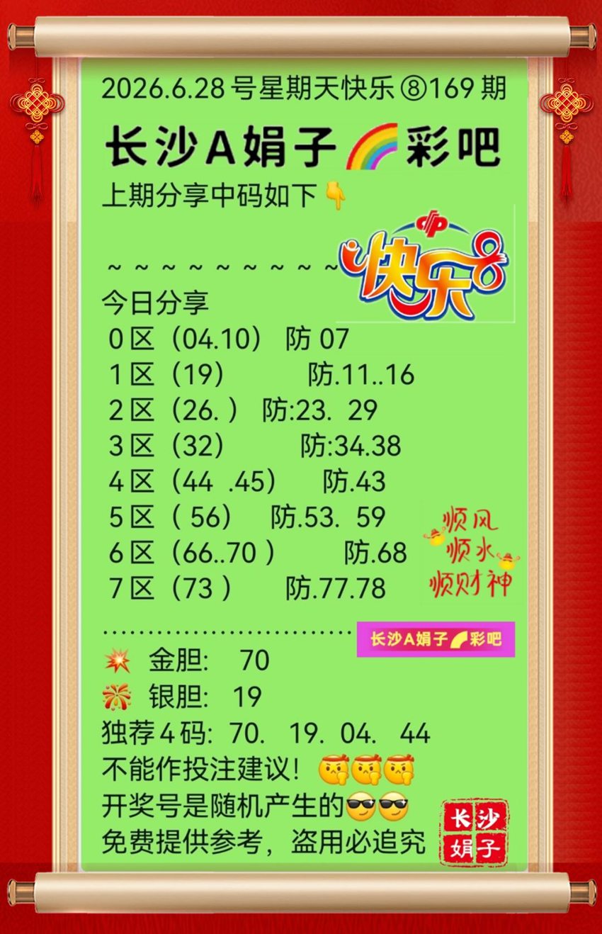 6.28快乐8名家分享