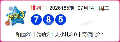 7.15排列三第2026186期分析
