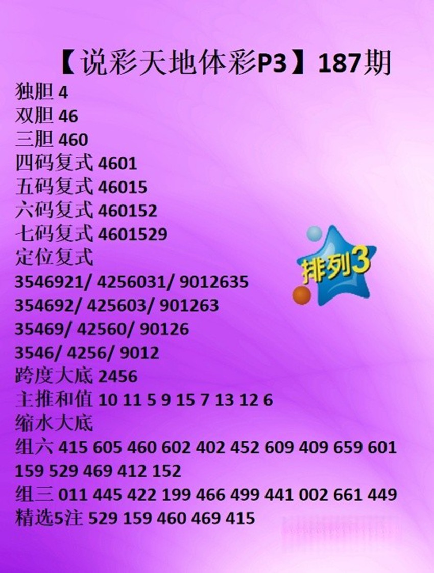 7.16排列三名家分享