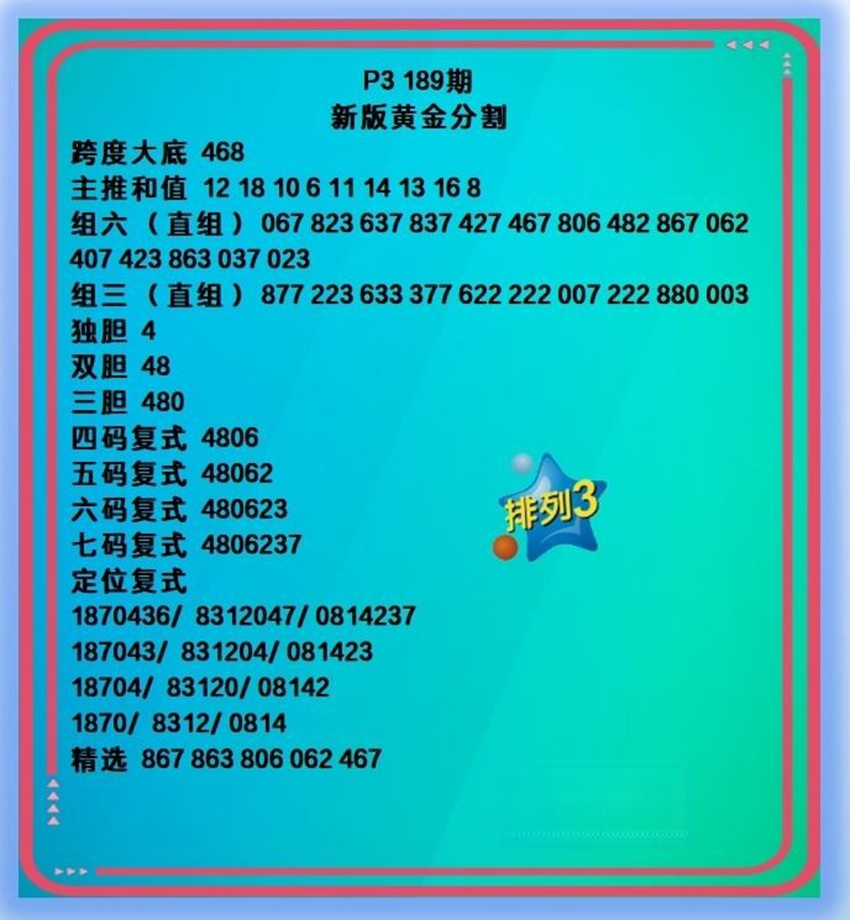 7.18排列三名家分享