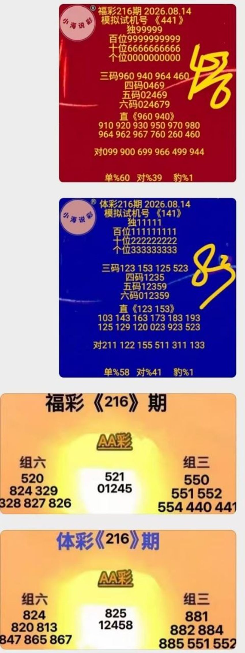 2026216期小海说彩福彩3D推荐