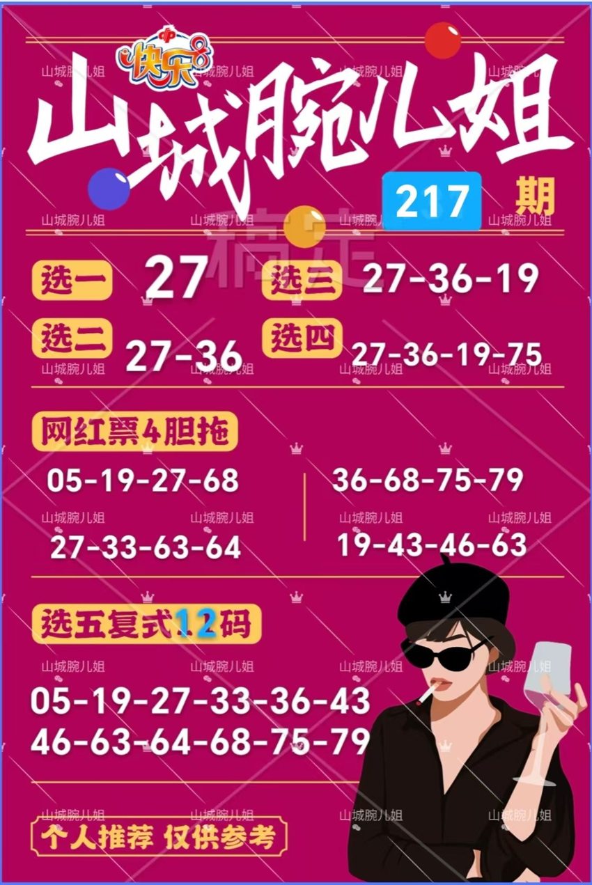 2026217期山城腕儿姐福彩快乐8推荐