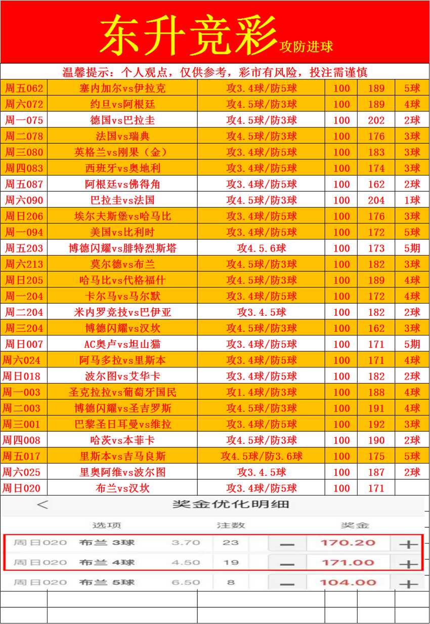 8.16东升竞足推荐