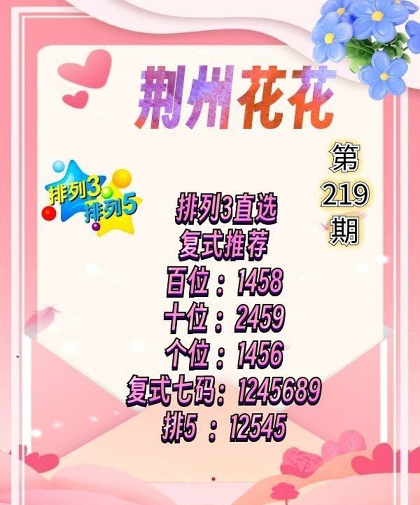 2026219期荆州花花排列三推荐