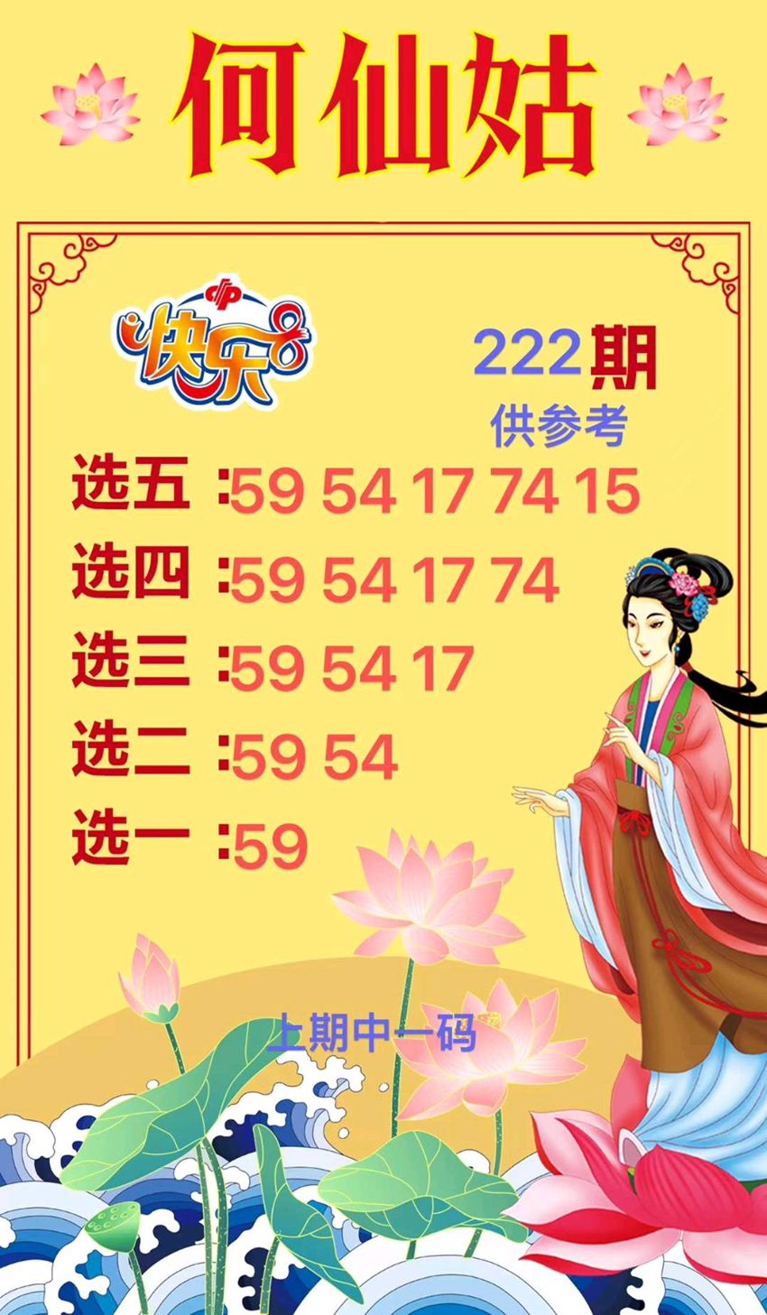 2026222期何仙姑福彩快乐8分析推荐